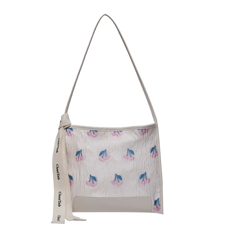 Túi Tote Đeo Vai Họa Tiết Hoa Tulip Cherry Tinh Tế Thời Trang Cho Nữ
