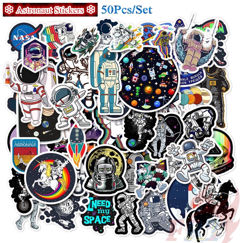 ❉ NASA：Astronaut - Series 01 Spaceman Stickers ❉ 50Pcs/Set DIY Fashion Decals Doodle Stickers