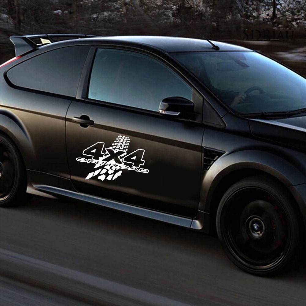 Miếng dán phản quang họa tiết 4x4 độc đáo trang trí cửa sổ xe hơi