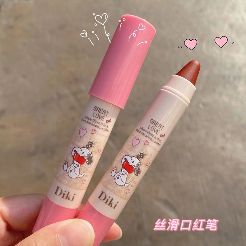 [Hàng mới về] Son môi DIKI hình bút chì màu lì lâu trôi không thấm nước in hình chú cún đáng yêu