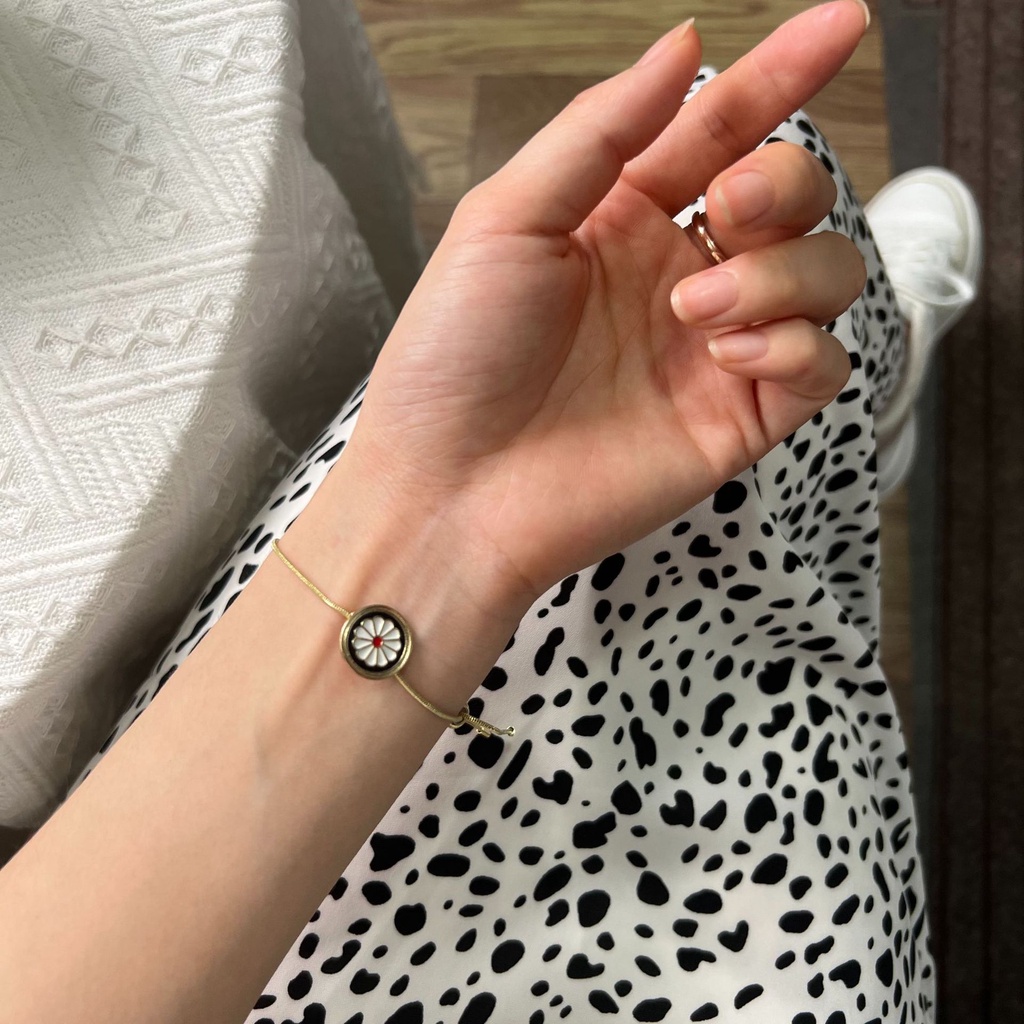 Vòng Tay Họa Tiết Hoa Cúc Phong Cách Hàn Quốc Thời Trang Cho Nữ