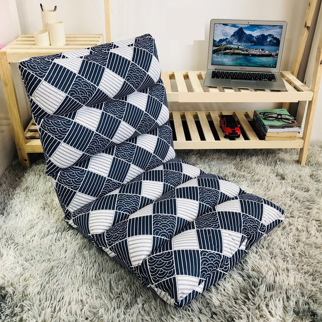 Ghế bệt lười tatami, Ghế ngồi bệt tựa Lưng tatami kiểu nhật điều chỉnh 5 cấp độ, Chịu lực tới 180kg