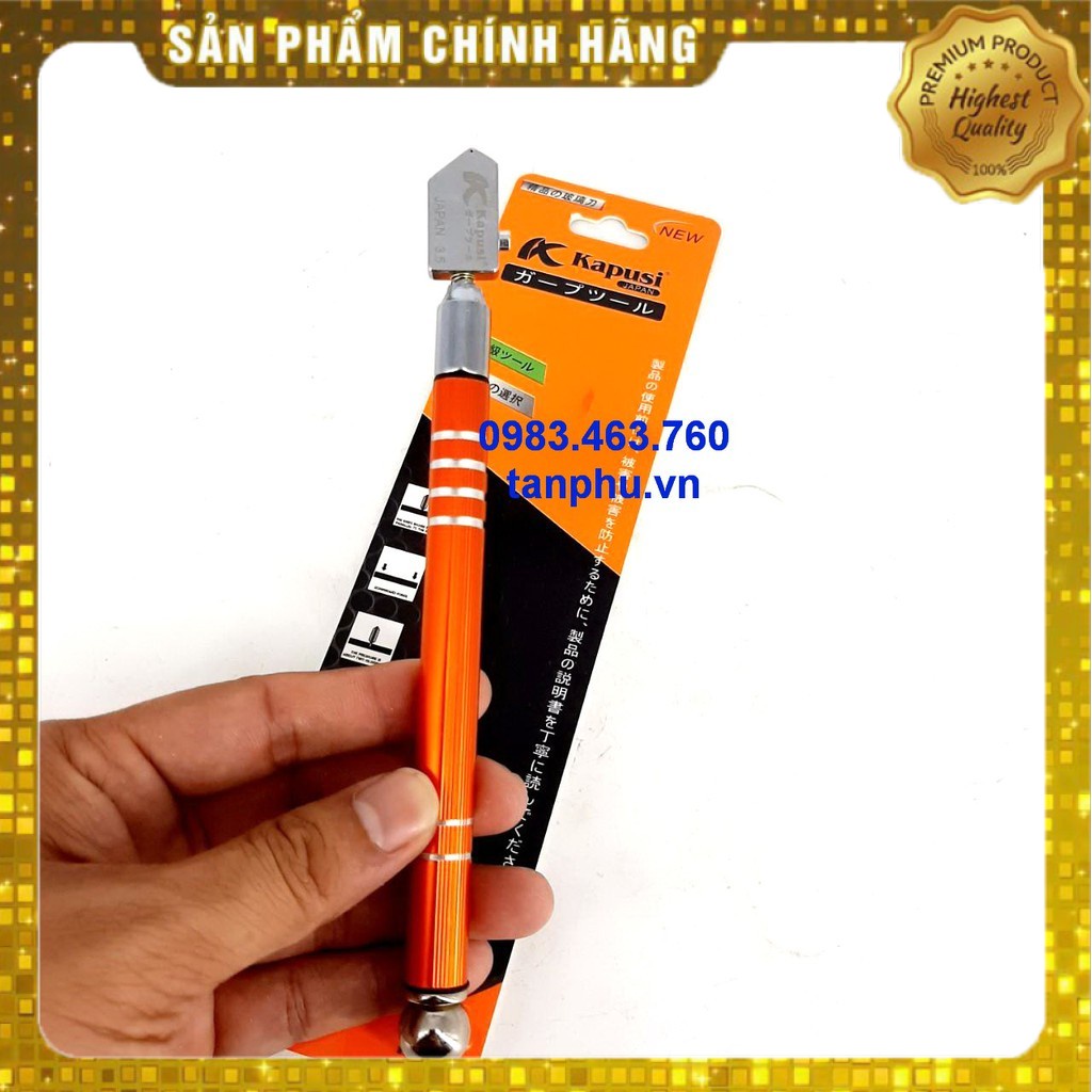 DAO CẮT KÍNH KAPUSI TAY CAM 3.5MM CAO CẤP