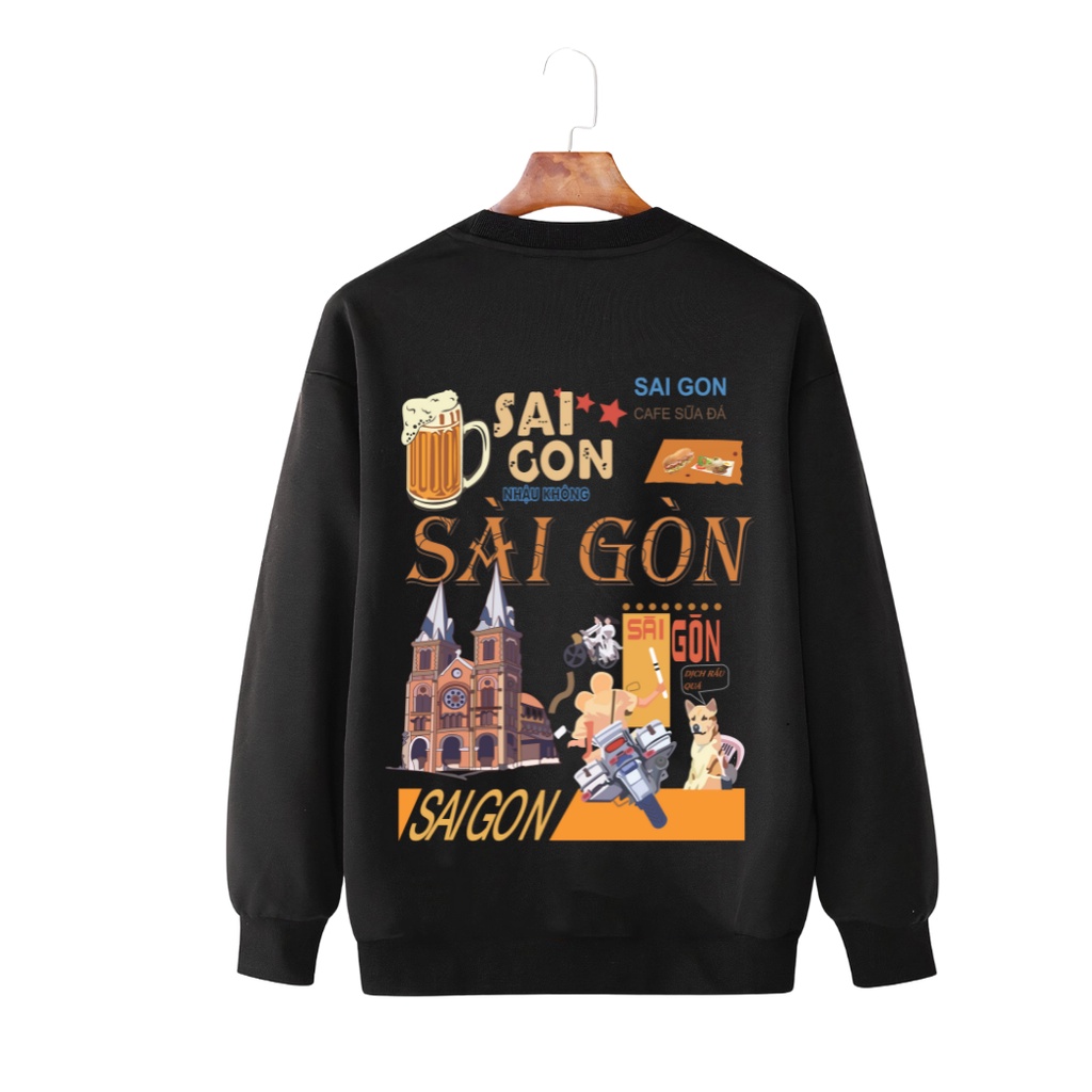 Áo Sweater Form Rộng Unisex  Nam Nữ Mặc Được Chất Nỉ Bông Xuất Dày Đẹp KhôngPhai, Không Xù SAI GON , SoHa Clothing