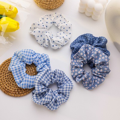 Dây buộc tóc cao su cỡ lớn dễ thương phong cách cổ điển kiểu Pháp cho nữ