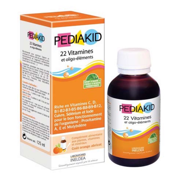 PEDIAKID 22 VITAMINES LÀ THUỐC BỔ TỔNG HỢP CUNG CẤP 22 LOẠI VITAMIN VÀ KHOÁNG CHẤT RẤT TỐT CHO TRẺ SƠ SINH VÀ TRẺ NHỎ