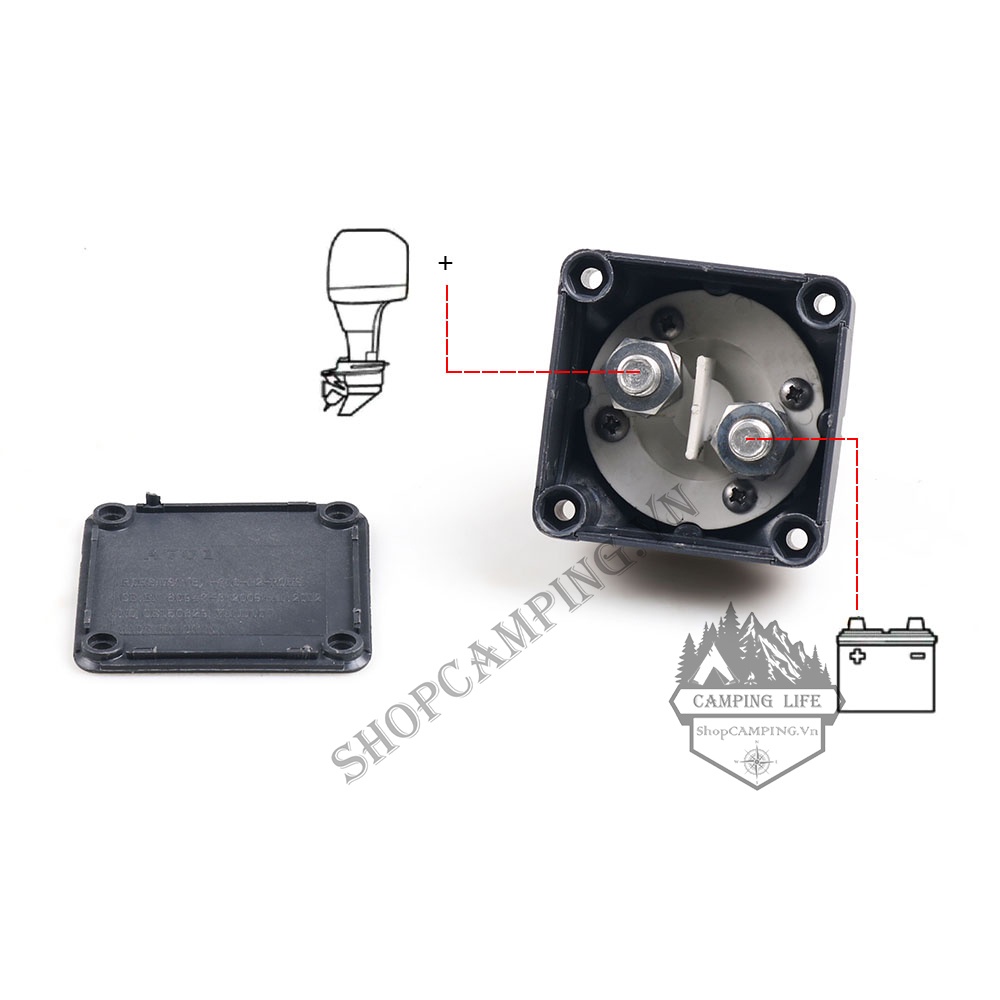 Công tắc chịu tải ngắt kết nối bảo vệ bình ắc quy xe hơi 600a - Camping VietNam