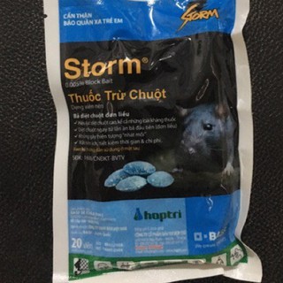 Thuốc diệt chuột Storm gói 20 viên nhập khẩu- chuyên dụng.