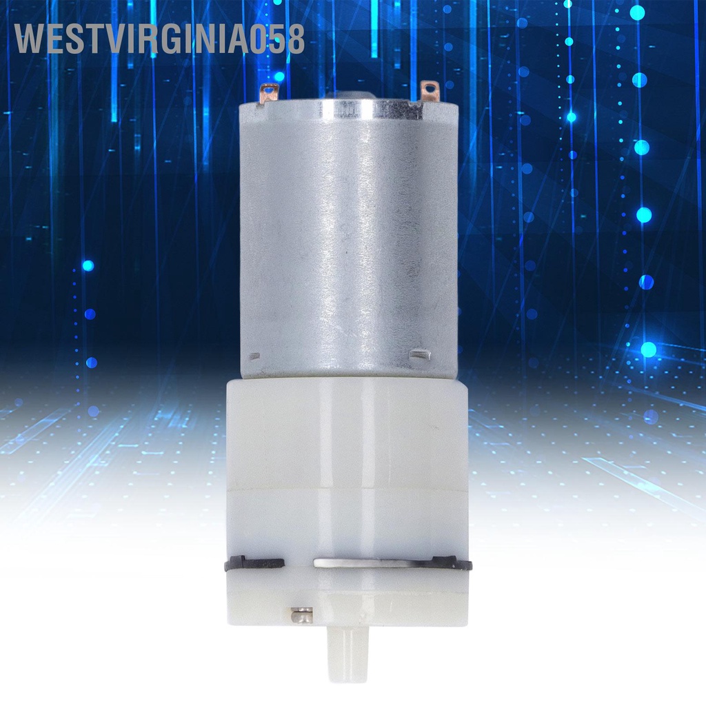Westvirginia058 Máy bơm không khí siêu nhỏ Truyền động cơ màng nén 1 cổng 370 Màu trắng