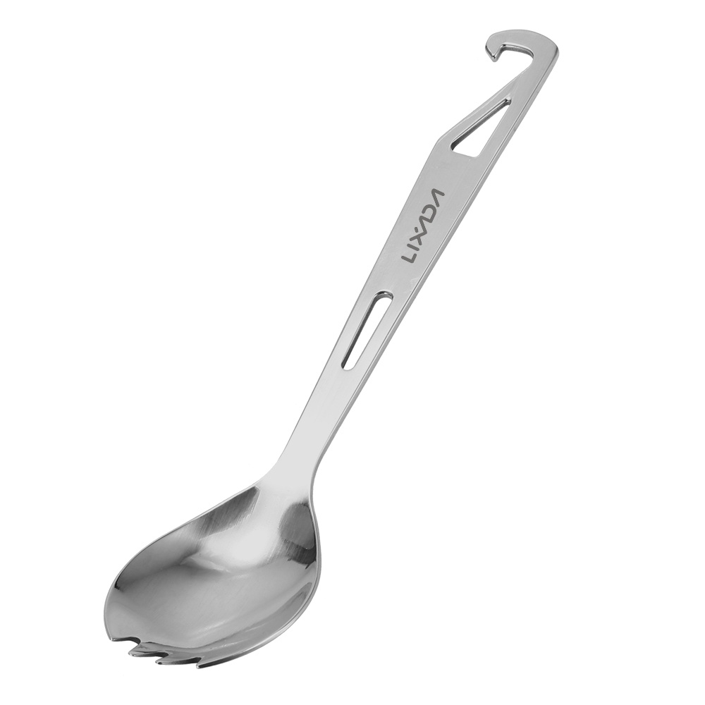 Muỗng Kiêm Nĩa Bằng Thép Không Gỉ Lixada Tiện Dụng Khi Đi Cắm Trại