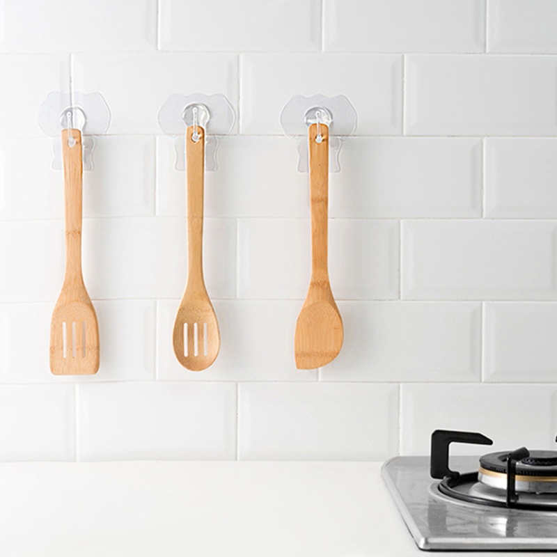 Set 2 Móc Dán Tường Trong Suốt Treo Đồ Tiện Lợi
