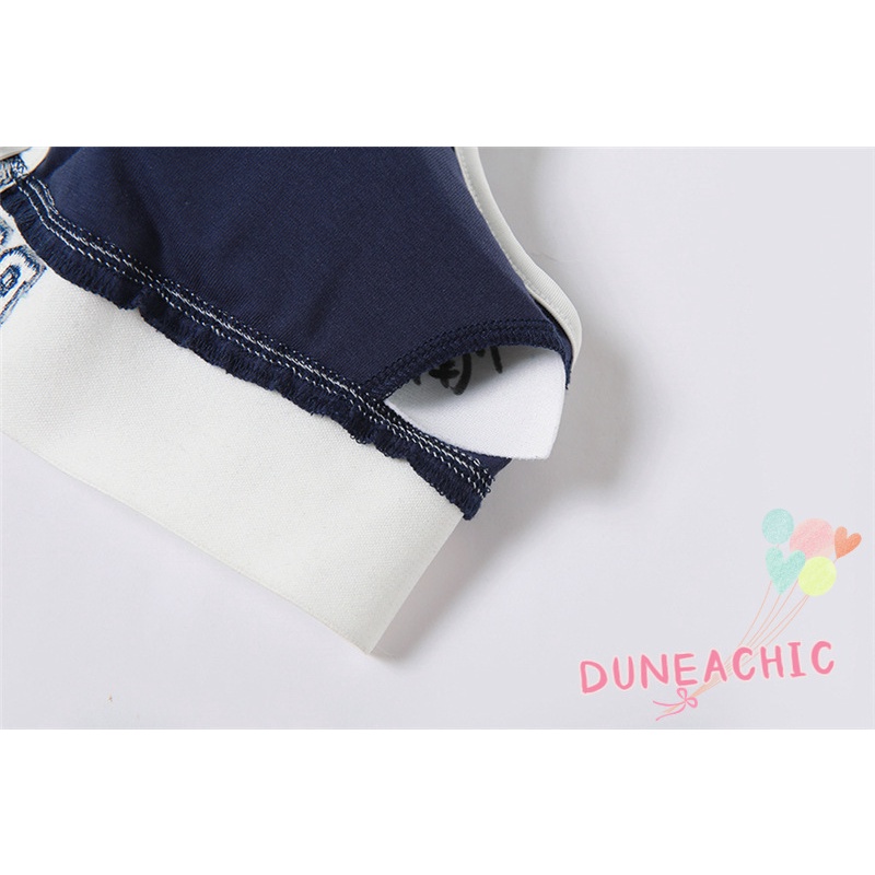 DUNEA Bộ Đồ Lót Thêu Chữ Phối Màu Tương Phản Quyến Rũ Thời Trang Cho Nữ