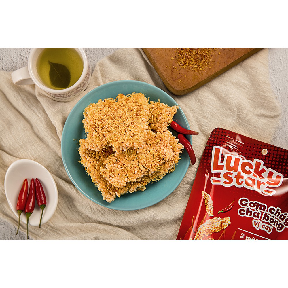 {TÂM AN} CƠM CHÁY CHÀ BÔNG LUCKY STAR VỊ CAY - gói 50g | BigBuy360 - bigbuy360.vn