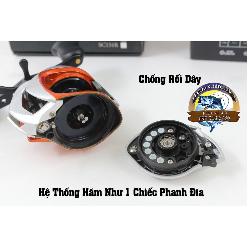 Máy Câu Ngang SC150 - Tay Trái - Tay Phải - Hệ Thống Chống Rối Dây - Thích hợp cho anh em chơi lure