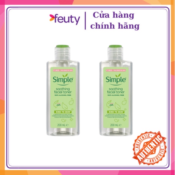 Nước Hoa Hồng Không C.ồn Làm Dịu Da Simple Kind To Skin Soothing Facial Toner 200ml