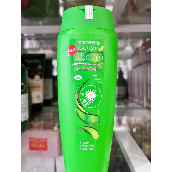 dầu gội đầu dược liệu thái dương 3 màu xanh và màu đỏ chai nhỏ 200ml chai lớn 480ml 3 ngày không gàu không ngứa  mềm tóc