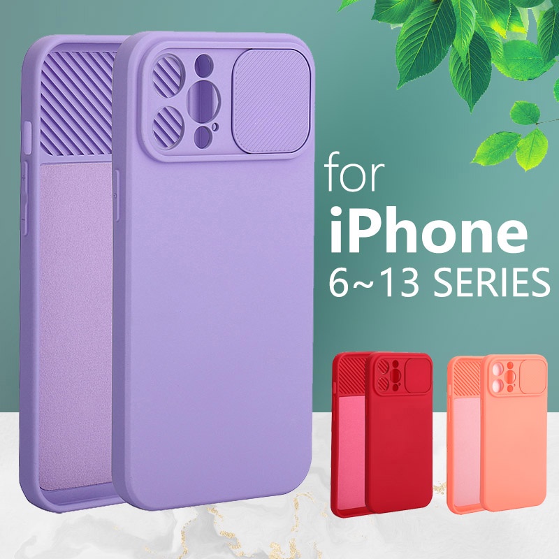 Ốp điện thoại chống sốc kiểu trượt sang trọng cho iPhone 13 11 12 Pro Max X XR XS Max 6 6s 7 8 Plus SE 2020