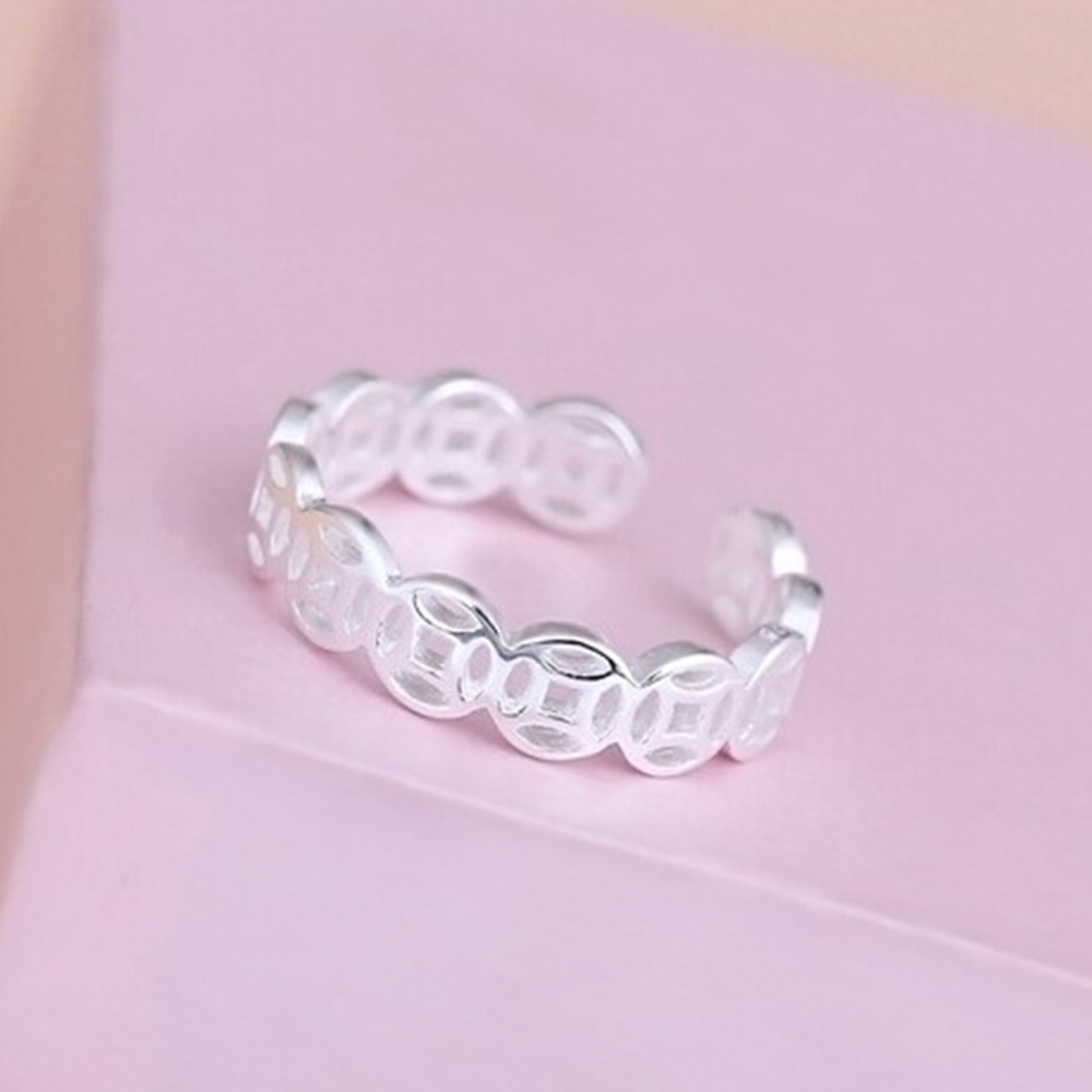 Nhẫn hở hình đồng xu thời trang dành cho nữ