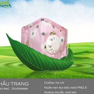 KHẨU TRANG KHÁNG KHUẨN Nano Bạc Cao Cấp Chống Bụi Mịn Goodmama