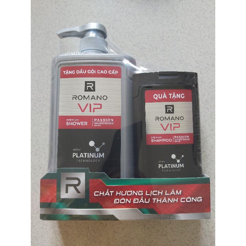 Dầu gội hoặc Sữa tắm cao cấp Romano Vip 650g