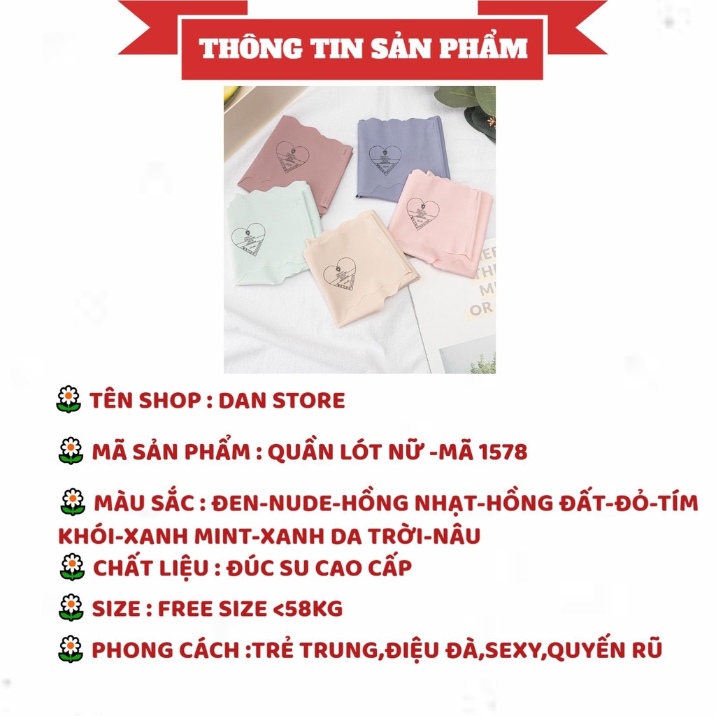 Quần Lót Nữ - Quần Lót Nữ Đúc Su Cạp Viền Sóng không đường may mềm mại mỏng mát DAN STORE MÃ 1578