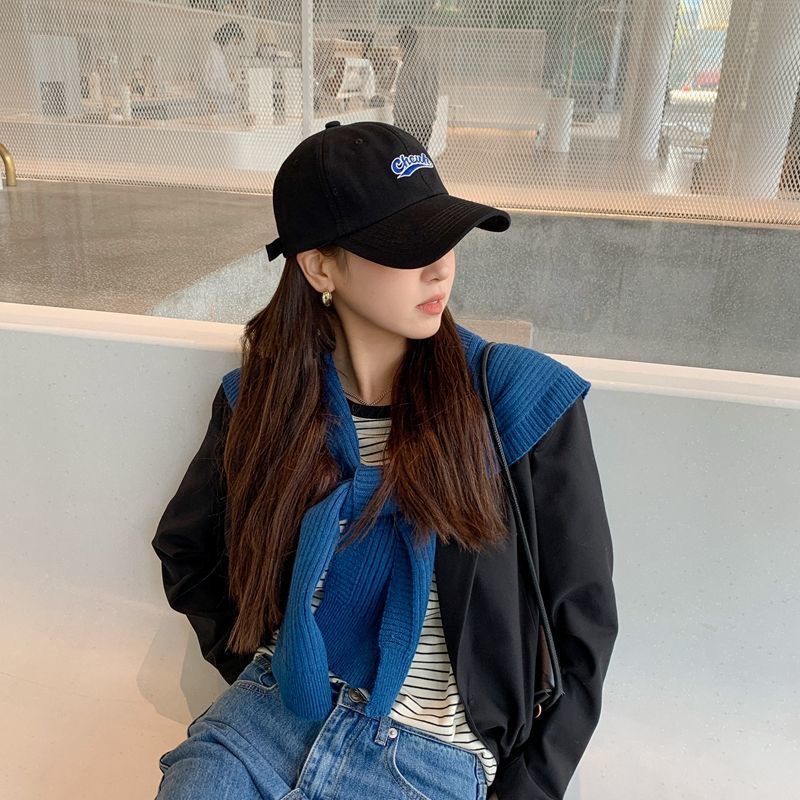 Nón Lưỡi Trai Mềm Thêu Chữ Phong Cách Hàn Quốc