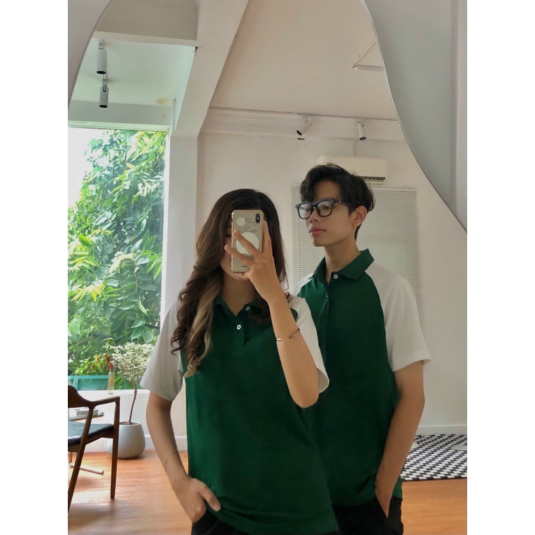 Áo Thun Nữ Có Cổ Màu Xanh Chất Cotton Mềm Mát Chuẩn Size Dễ Phối Đồ Mặc Thoải Mái [NEW UNISEX]