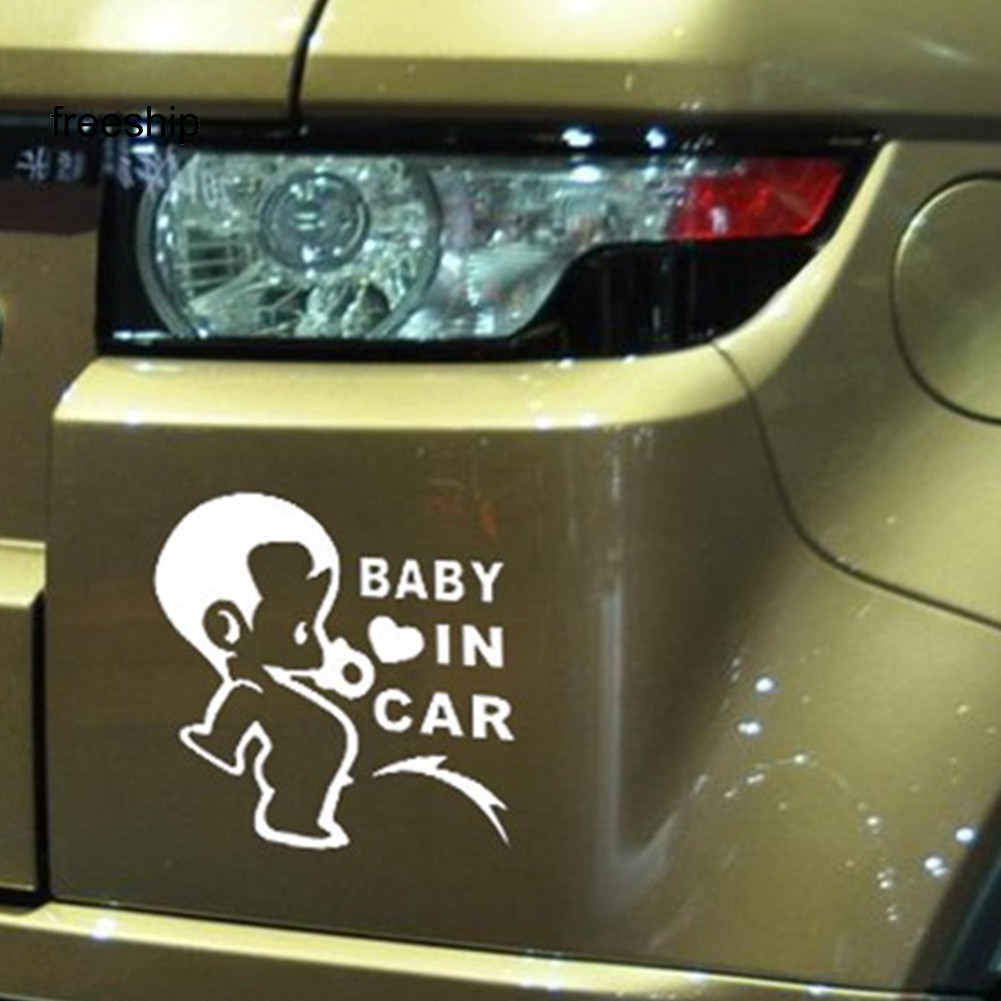 Miếng Decal Dán Trang Trí In " Baby In Car" Dành Cho Xe Hơi