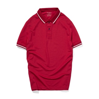 Áo thun Polo nam cổ bẻ BASIC vải cá sấu may kĩ , form đẹp PoLo đỏ viền - Bassic men
