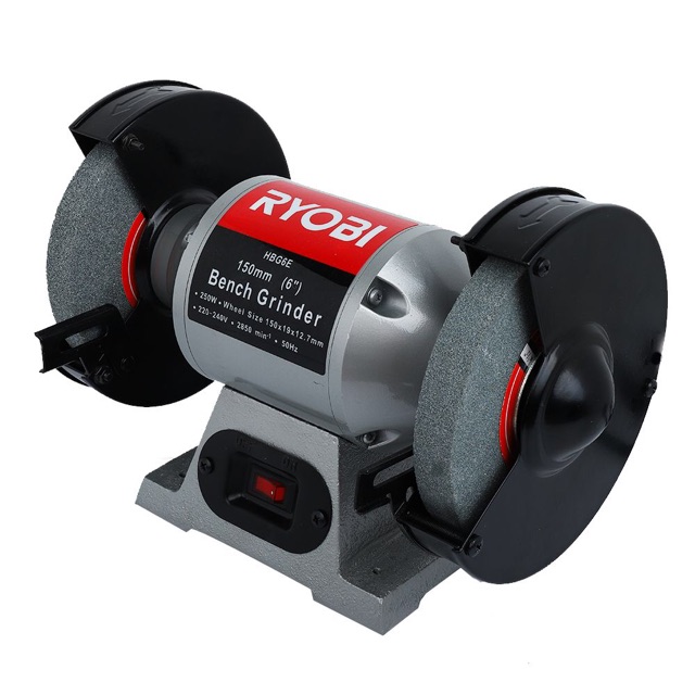 [Mã LIFEXANH03 giảm 10% đơn 500K] HBG-6E Máy mài 2 đá 150mm 1/3hp Ryobi Japan