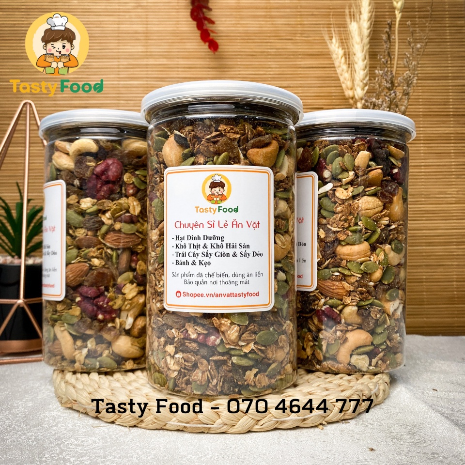 500G Granola Cao Cấp Tatsy Food | Hàng chất lượng thượng hạng