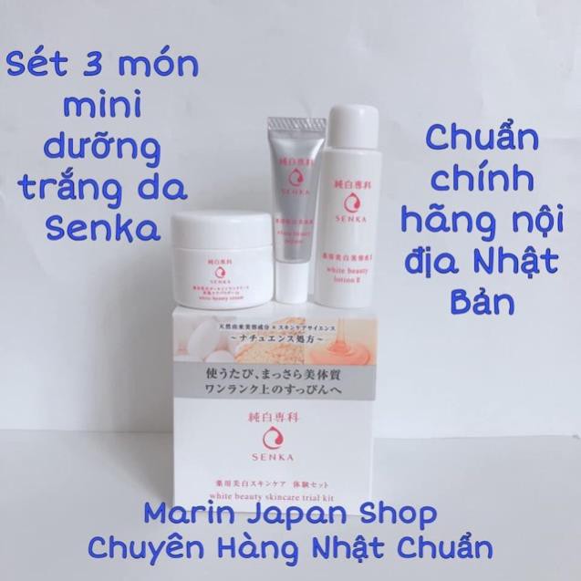 (Chuẩn nội địa Nhật Bản) Nước hoa hồng dưỡng trắng da senka mini 28ml Nhật Bản