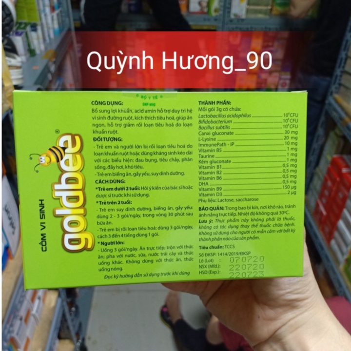 Cốm vi sinh GOLDBEE hộp 30 gói hỗ trợ duy trì hệ vi sinh đường ruột