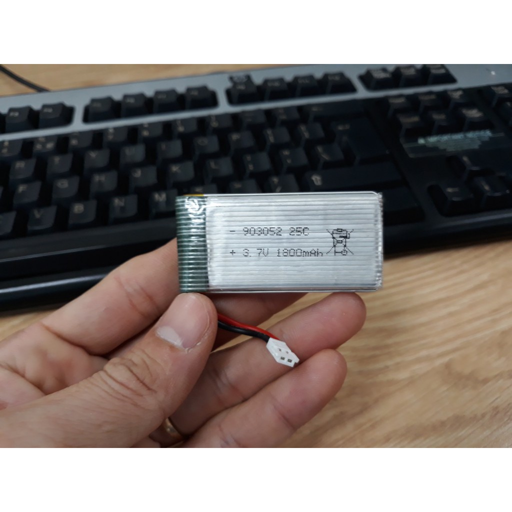 Pin flycam máy bay điều khiển từ xa 3.7v 800mah cổng nối Xh2.54 tặng kèm cáp sạc