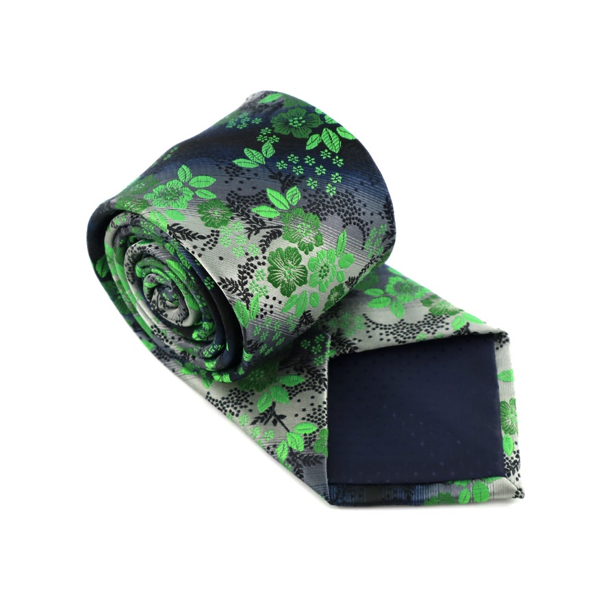 Bộ Cà Vạt Và Khăn Tay 100% Lụa In Hoa Thời Trang Công Sở Cho Nam