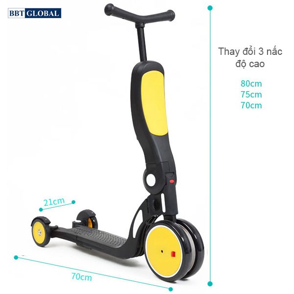 Xe trượt scooter đa năng 5 trong 1 cho bé BBT GLOBAL SK1310