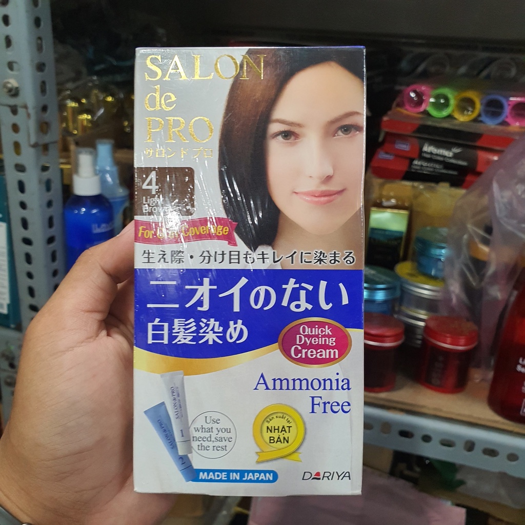 Thuốc nhuộm tóc Phủ Bạc 100% chuyên nghiệp Salon De Pro (Sản phẩm từ Nhật Bản)