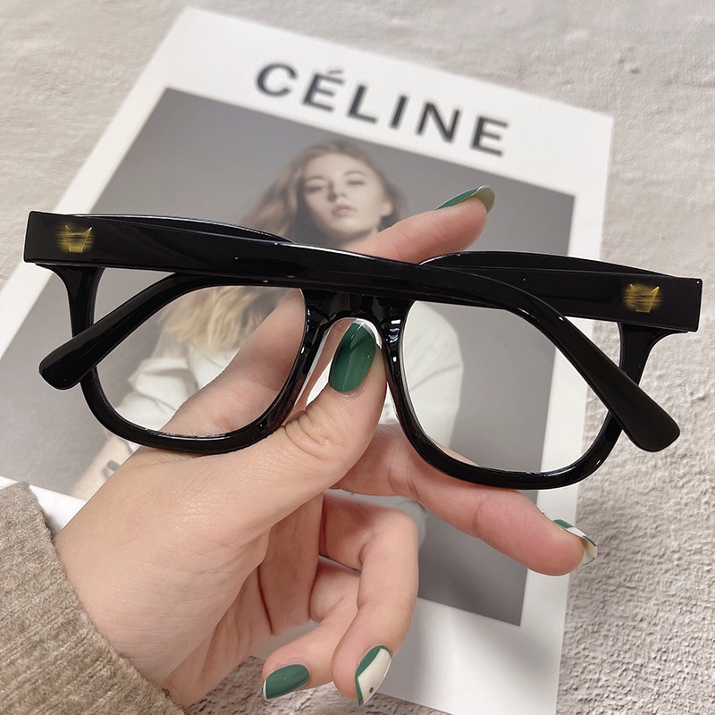 Kính cận thời trang chữ V nữ nam mắt không độ chống tia UV gọng kính phong cách Hàn Quốc đẹp giá rẻ 017