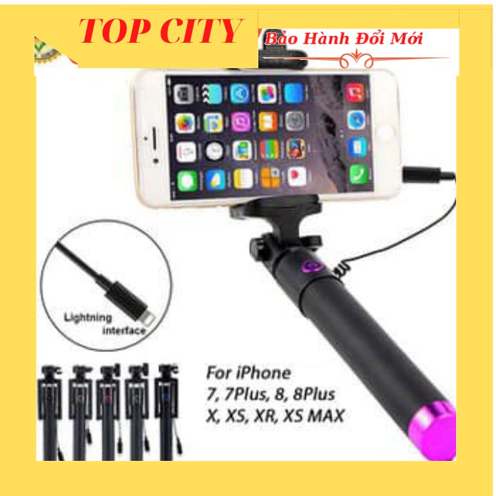 Gậy chụp ảnh tự sướng chân tròn và chân dẹp iphone