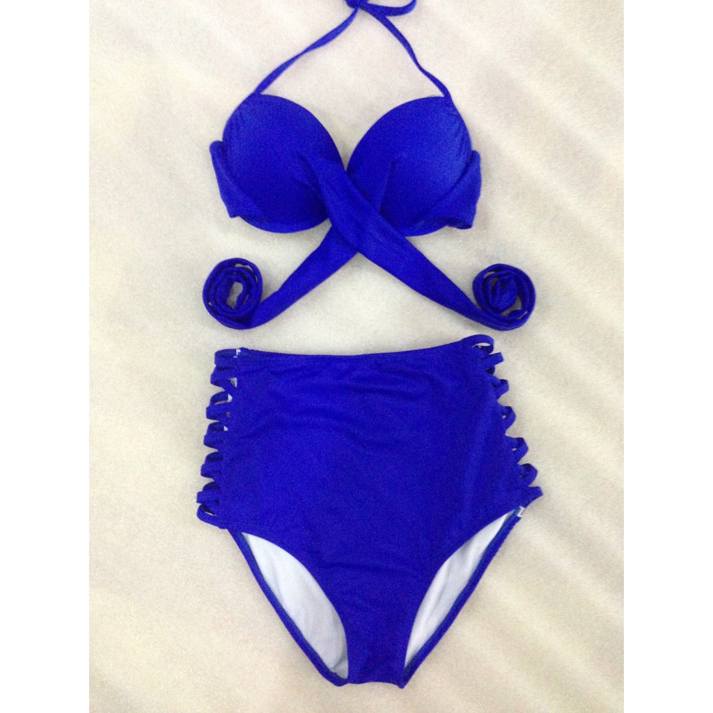 Bikini 2 mảnh chéo xanh coban ( Ảnh chụp thật từ khách)đẹp mới nhất | BigBuy360 - bigbuy360.vn