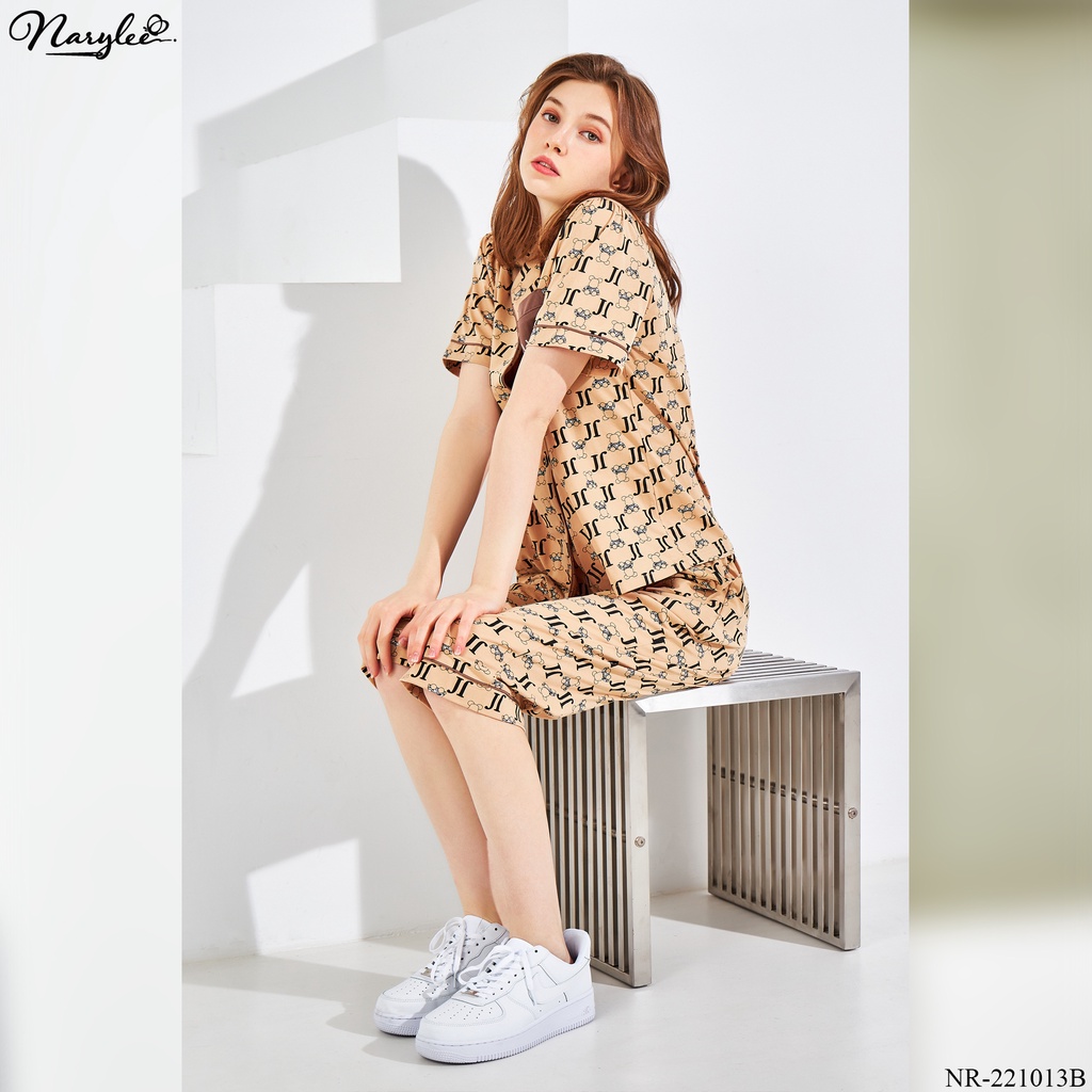 Đồ bộ mặc nhà nữ cao cấp Narylee áo cộc quần lửng chất cotton nhập khẩu mềm mịn chống tia UV kháng khuẩn mã NR - 221013