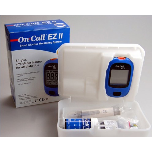 Máy đo tiểu đường On Call EZ ll ( Bảo hành trọn đời) + TẶNG 25 TEST THỬ + KIM+ BÚT