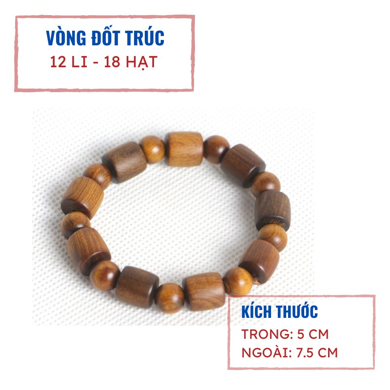 Vòng tay gỗ bách xanh nam nữ - đốt trúc nhiều kích thước