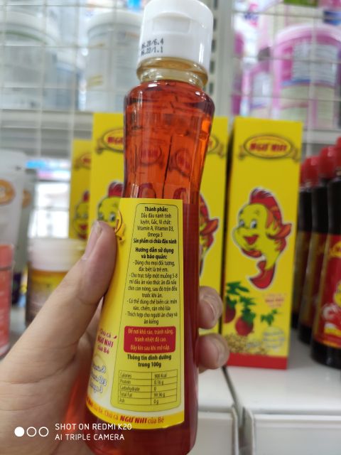 Dầu gấc tươi nguyên chất 100% Ngư Nhi chai thủy tinh 150ml