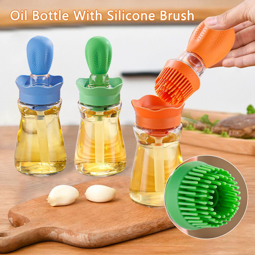 Chai Silicone Đựng Dầu Kèm Cọ Quét Nướng Bbq Tiện Dụng