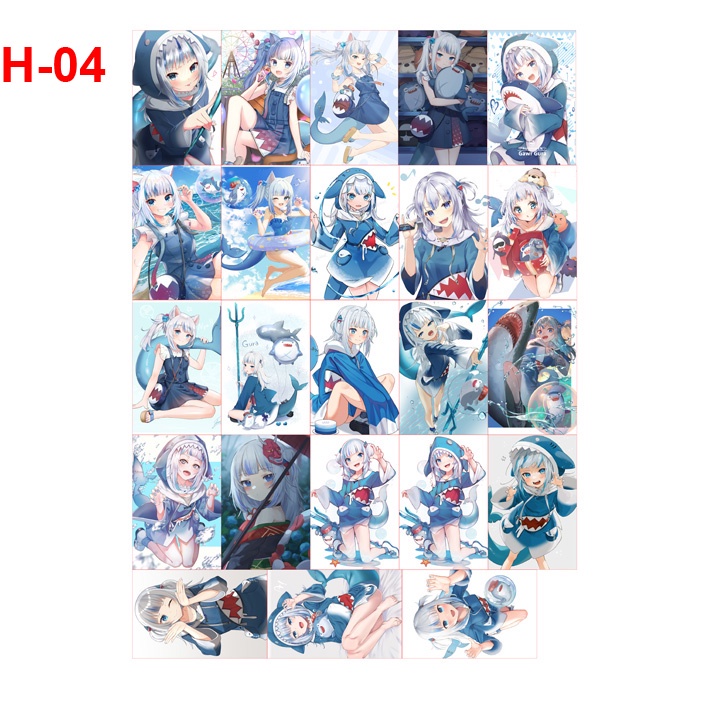 Bộ hình Lomo Card anime Hololive Gawr Gura
