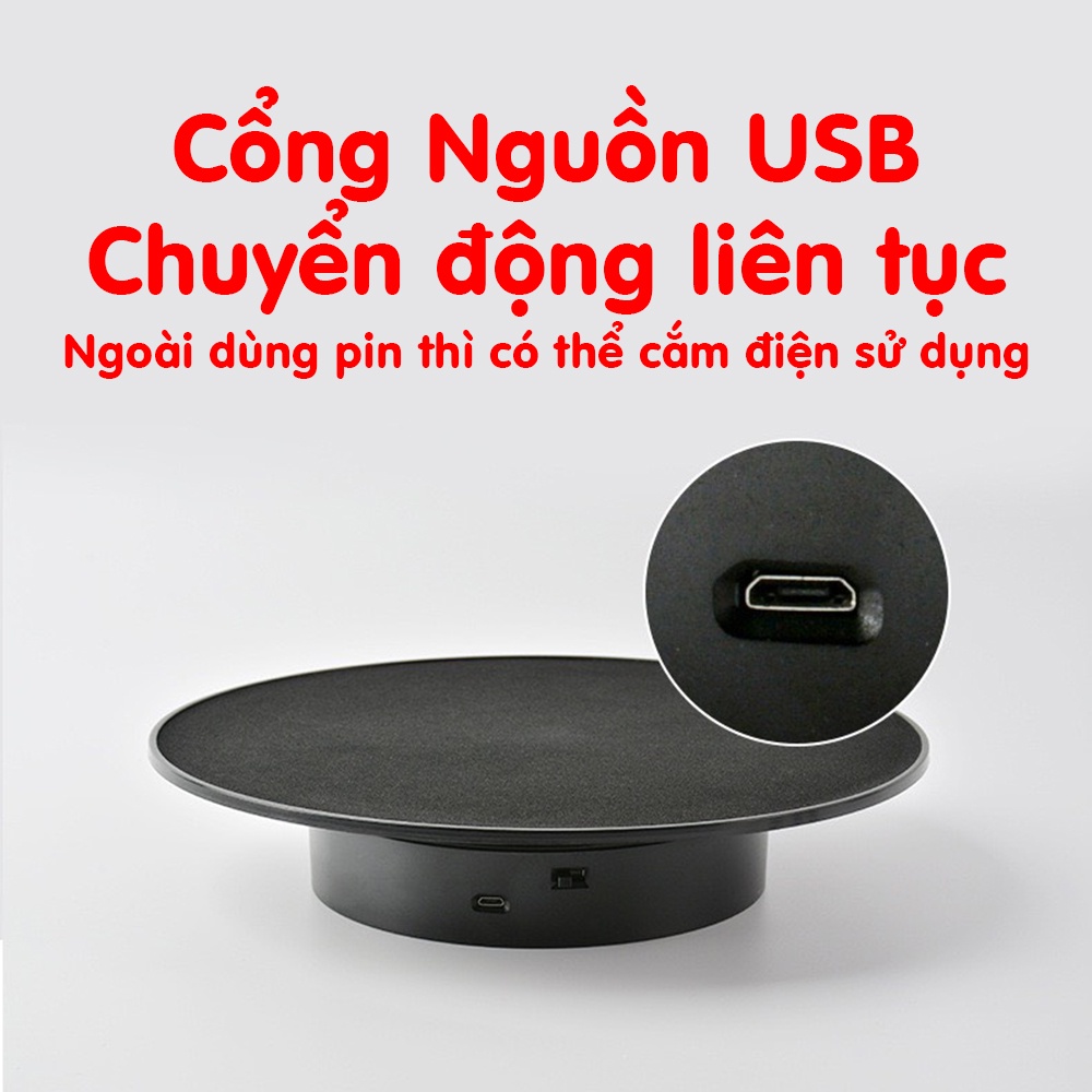 ĐẾ XOAY 360 ĐỘ TRƯNG BÀY SẢN PHẨM, BÀN XOAY ĐIỆN CHỤP ẢNH SẢN PHẨM CHÍNH HÃNG PULUZ (25CM - 32CM)