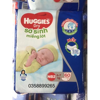 Miếng Lót Sơ Sinh Huggies NB2 60 miếng
