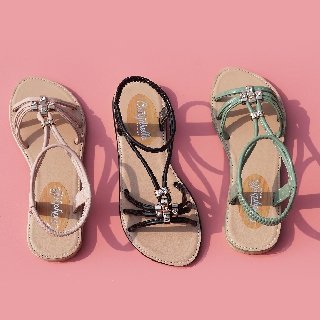 Giày sandal nữ đế bệt Cindydrella f5 nhiều màu