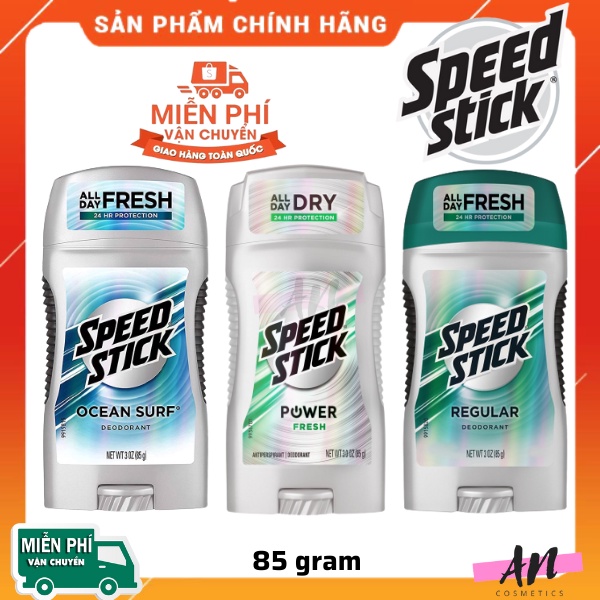 Lăn khử mùi nam SPEED STICK 85G / Lăn nách Mỹ cho nam khô thoáng 24h năn lách
